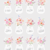 Sweet Watercolor Flowers DIY Desk Calendar Printable | Botanical Monthly Cards 2027 2028 | Desk Planner Paper Craft Calendar Sweet Watercolor Flowers DIY Desk Calendar Printable | Botanical Monthly Cards 2027 2028 | Desk Planner Paper Craft Calendar