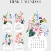 Watercolor Hibiscus Desk Calendar Printable Monthly Planner DIY | Tropical Botanical Monthly Desk Decor 2027 2028 Calendar Watercolor Hibiscus Desk Calendar Printable Monthly Planner DIY | Tropical Botanical Monthly Desk Decor 2027 2028 Calendar