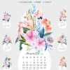 Watercolor Hibiscus Desk Calendar Printable Monthly Planner DIY | Tropical Botanical Monthly Desk Decor 2027 2028 Calendar Watercolor Hibiscus Desk Calendar Printable Monthly Planner DIY | Tropical Botanical Monthly Desk Decor 2027 2028 Calendar