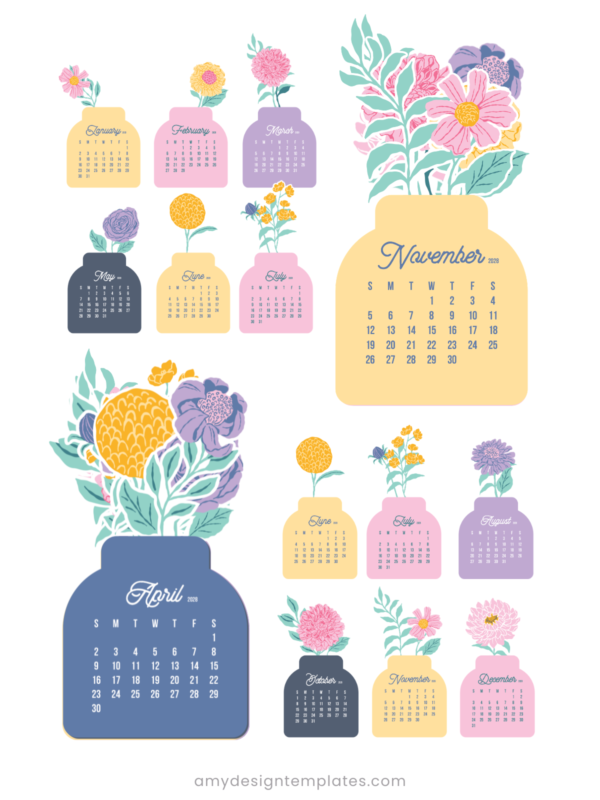 Pastel Peony Dahlia Jar Desk Calendar Monthly Printable Card | Floral Bouquet Monthly Calendar 2027 2028 | Retro Glass Jar Aesthetic Office Decor Pastel Peony Dahlia Jar Desk Calendar Monthly Printable Card | Floral Bouquet Monthly Calendar 2027 2028 | Retro Glass Jar Aesthetic Office Decor