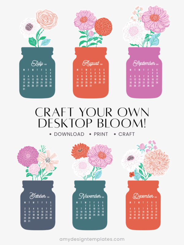 Floral Mason Jar Desk Calendar Monthly Printable Digital Download | Floral Bouquet Planner Monthly Cards 2027 2028 | Retro Glass Jar Aesthetic Office Decor Floral Mason Jar Desk Calendar Monthly Printable Digital Download | Floral Bouquet Planner Monthly Cards 2027 2028 | Retro Glass Jar Aesthetic Office Decor