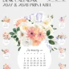 Pastel Dahlia Peony Vase Desk Calendar Planner Printable | Spring Floral Bouquet Monthly Cards 2027 2028 | Aesthetic Desk Accessories Pastel Dahlia Peony Vase Desk Calendar Planner Printable | Spring Floral Bouquet Monthly Cards 2027 2028 | Aesthetic Desk Accessories