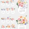 Pastel Dahlia Peony Vase Desk Calendar Planner Printable | Spring Floral Bouquet Monthly Cards 2027 2028 | Aesthetic Desk Accessories Pastel Dahlia Peony Vase Desk Calendar Planner Printable | Spring Floral Bouquet Monthly Cards 2027 2028 | Aesthetic Desk Accessories