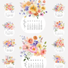 Bright Bouquet Floral Vase Desk Calendar Monthly Planner Printable | 2027 2028 Desk Calendar Decor Accessories Bright Bouquet Floral Vase Desk Calendar Monthly Planner Printable | 2027 2028 Desk Calendar Decor Accessories