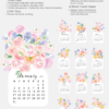 Pastel Ranunculus Vase Desk Calendar Monthly Printable | 2027 2028 Monthly Cards Digital Download | Soft Floral Bouquet Pastel Ranunculus Vase Desk Calendar Monthly Printable | 2027 2028 Monthly Cards Digital Download | Soft Floral Bouquet