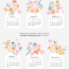 Pastel Ranunculus Vase Desk Calendar Monthly Printable | 2027 2028 Monthly Cards Digital Download | Soft Floral Bouquet Pastel Ranunculus Vase Desk Calendar Monthly Printable | 2027 2028 Monthly Cards Digital Download | Soft Floral Bouquet