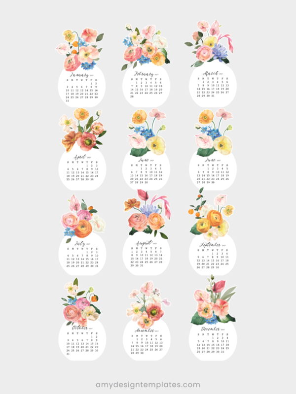 Watercolor Blooming Vase Desk Calendar Printable Paper Craft DIY | Flower Bouquet Monthly Cards Planner 2027 2028 Digital Download Watercolor Blooming Vase Desk Calendar Printable Paper Craft DIY | Flower Bouquet Monthly Cards Planner 2027 2028 Digital Download