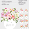 Watercolor Pink Peonies Floral Vase Desk Planner Calendar Printable | Soft Botanical Flower Bouquet Calendar Monthly PDF PNG JPEG 2027 2028 Watercolor Pink Peonies Floral Vase Desk Planner Calendar Printable | Soft Botanical Flower Bouquet Calendar Monthly PDF PNG JPEG 2027 2028