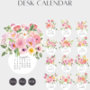 Watercolor Pink Peonies Floral Vase Desk Planner Calendar Printable | Soft Botanical Flower Bouquet Calendar Monthly PDF PNG JPEG 2027 2028 Watercolor Pink Peonies Floral Vase Desk Planner Calendar Printable | Soft Botanical Flower Bouquet Calendar Monthly PDF PNG JPEG 2027 2028