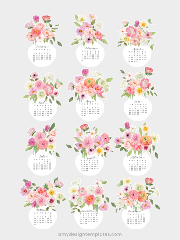 Watercolor Pink Peonies Floral Vase Desk Planner Calendar Printable | Soft Botanical Flower Bouquet Calendar Monthly PDF PNG JPEG 2027 2028 Watercolor Pink Peonies Floral Vase Desk Planner Calendar Printable | Soft Botanical Flower Bouquet Calendar Monthly PDF PNG JPEG 2027 2028