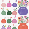 Colorful Botanical Floral Vase Desk Calendar Planner Monthly Printable | Abstract Flowers Bouquet Monthly Calendar Cards Colorful Botanical Floral Vase Desk Calendar Planner Monthly Printable | Abstract Flowers Bouquet Monthly Calendar Cards
