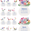 Minimalist Floral Vase Desk Calendar Printable PNG PDF | Flowers Bouquet Calendar Monthly Cards 2027 2028 | Office Decor Stationery Set Minimalist Floral Vase Desk Calendar Printable PNG PDF | Flowers Bouquet Calendar Monthly Cards 2027 2028 | Office Decor Stationery Set