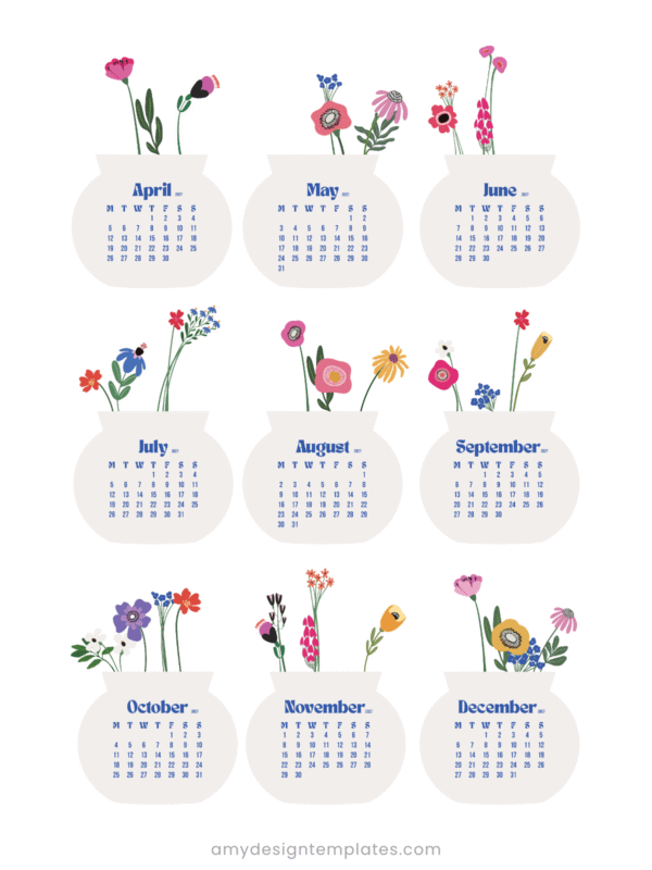 Minimalist Floral Vase Desk Calendar Printable PNG PDF | Flowers Bouquet Calendar Monthly Cards 2027 2028 | Office Decor Stationery Set Minimalist Floral Vase Desk Calendar Printable PNG PDF | Flowers Bouquet Calendar Monthly Cards 2027 2028 | Office Decor Stationery Set