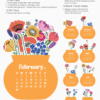 Printable Floral Vase Desk Monthly Calendar | Vibrant Orange Flower Bouquet Calendar 2027 2028 | Desktop Bloom Set PNG PDF SVG Printable Floral Vase Desk Monthly Calendar | Vibrant Orange Flower Bouquet Calendar 2027 2028 | Desktop Bloom Set PNG PDF SVG