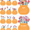 Printable Floral Vase Desk Monthly Calendar | Vibrant Orange Flower Bouquet Calendar 2027 2028 | Desktop Bloom Set PNG PDF SVG Printable Floral Vase Desk Monthly Calendar | Vibrant Orange Flower Bouquet Calendar 2027 2028 | Desktop Bloom Set PNG PDF SVG
