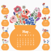 Printable Floral Vase Desk Monthly Calendar | Vibrant Orange Flower Bouquet Calendar 2027 2028 | Desktop Bloom Set PNG PDF SVG Printable Floral Vase Desk Monthly Calendar | Vibrant Orange Flower Bouquet Calendar 2027 2028 | Desktop Bloom Set PNG PDF SVG