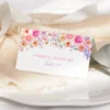 Spring Bloom Floral Wedding Invitation Template Bundle | 50+ Editable Colorful Wedding Stationery Templates Spring Bloom Colorful Place Card Template