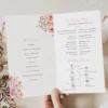 Spring Bloom Floral Wedding Invitation Template Bundle | 50+ Editable Colorful Wedding Stationery Templates Spring Bloom Floral Wedding Program Order of service Template