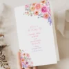 Spring Bloom Floral Wedding Invitation Template Bundle | 50+ Editable Colorful Wedding Stationery Templates Spring Bloom Floral Wedding Program Order of service Template