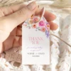 Spring Bloom Floral Wedding Invitation Template Bundle | 50+ Editable Colorful Wedding Stationery Templates Spring Bloom Floral Wedding Shower Favor Thank You Tags template