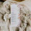 Spring Bloom Floral Wedding Invitation Template Bundle | 50+ Editable Colorful Wedding Stationery Templates Spring Bloom Floral Wedding Thank You napkin note template