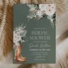 Western Boho Sage Green Cowgirl Bridal Shower Invitation Template | Printable Floral Pampas Grass Party Invite 5x7 | Editable Rustic Country Celebration Card Western Boho Sage Green Cowgirl Bridal Shower Invitation Template | Printable Floral Pampas Grass Party Invite 5x7 | Editable Rustic Country Celebration Card