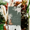 Western Country Floral Bridal Shower Cowboy Boots Sage Greenery Welcome Sign Template Printable | Editable Country Floral Cowboy Boots Welcome Board | Corjl Instant Download Western Country Floral Bridal Shower Cowboy Boots Sage Greenery Welcome Sign Template Printable