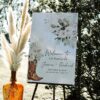 Western Boho Sage Green Wedding Welcome Sign Template | Printable Cowgirl Boot White Dried Rose Pampas Grass Board | Editable White Vertical Entrance Display Western Boho Sage Green Wedding Welcome Sign Template | Printable Cowgirl Boot White Dried Rose Pampas Grass Board | Editable White Vertical Entrance Display