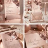 Rose Gold Birthday Invitation Bundle | Editable Any Age Birthday Party Template Canva | 50th 60th 30th 40th Birthday Decorations Signs Menus Rose Gold Birthday Invitation Bundle, Editable Any Age Birthday Party Template Canva, 50th 60th 30th 40th Birthday Decorations, Signs Menus