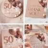 Rose Gold Birthday Invitation Bundle | Editable Any Age Birthday Party Template Canva | 50th 60th 30th 40th Birthday Decorations Signs Menus Rose Gold Birthday Invitation Bundle, Editable Any Age Birthday Party Template Canva, 50th 60th 30th 40th Birthday Decorations, Signs Menus