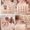Rose Gold Birthday Invitation Bundle | Editable Any Age Birthday Party Template Canva | 50th 60th 30th 40th Birthday Decorations Signs Menus Rose Gold Birthday Invitation Bundle, Editable Any Age Birthday Party Template Canva, 50th 60th 30th 40th Birthday Decorations, Signs Menus