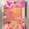 Vibrant Tropical Blossom Birthday Party Invitation | Pink Disco Ball Summer Invite Canva Editable Template Vibrant Tropical Blossom Birthday Party Invitation | Pink Disco Ball Summer Invite Canva Editable Template