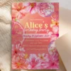 Pink Tropical Floral Birthday Invitation | Disco Ball Summer Party Invite | Canva Editable Template Pink Tropical Floral Birthday Invitation | Disco Ball Summer Party Invite | Canva Editable Template
