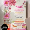 Whimsical Garden Tropical Birthday Invitation | Wildflower Hibiscus Cocktail Beach Template Whimsical Garden Tropical Birthday Invitation | Wildflower Hibiscus Cocktail Beach Template