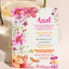 Whimsical Garden Tropical Birthday Invitation | Wildflower Hibiscus Cocktail Beach Template Whimsical Garden Tropical Birthday Invitation | Wildflower Hibiscus Cocktail Beach Template