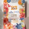 Tropical Coastal Birthday Party Invitation Canva Template | Sea Turtle Dolphin Orange Editable Tropical Coastal Birthday Party Invitation Canva Template | Sea Turtle Dolphin Orange Editable