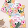 Sparkling Rose Gold Disco Tropical BBQ Birthday Invitation | Pineapple Frangipani Canva Template Sparkling Rose Gold Disco Tropical BBQ Birthday Invitation, Pink Prosecco Pineapple Card, Hibiscus Plumeria Theme, Self Edit Canva Layout, Instant Download