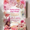 The Summer I Turned Pretty Pink Birthday Invitation Canva Template | Tropical Floral Cake Disco Ball Invite Card The Summer I Turned Pretty Pink Birthday Invitation, Tropical Floral Birthday Cake Card, Rose Gold Disco Ball Cocktail Theme, Self Edit Canva Layout, Digital File